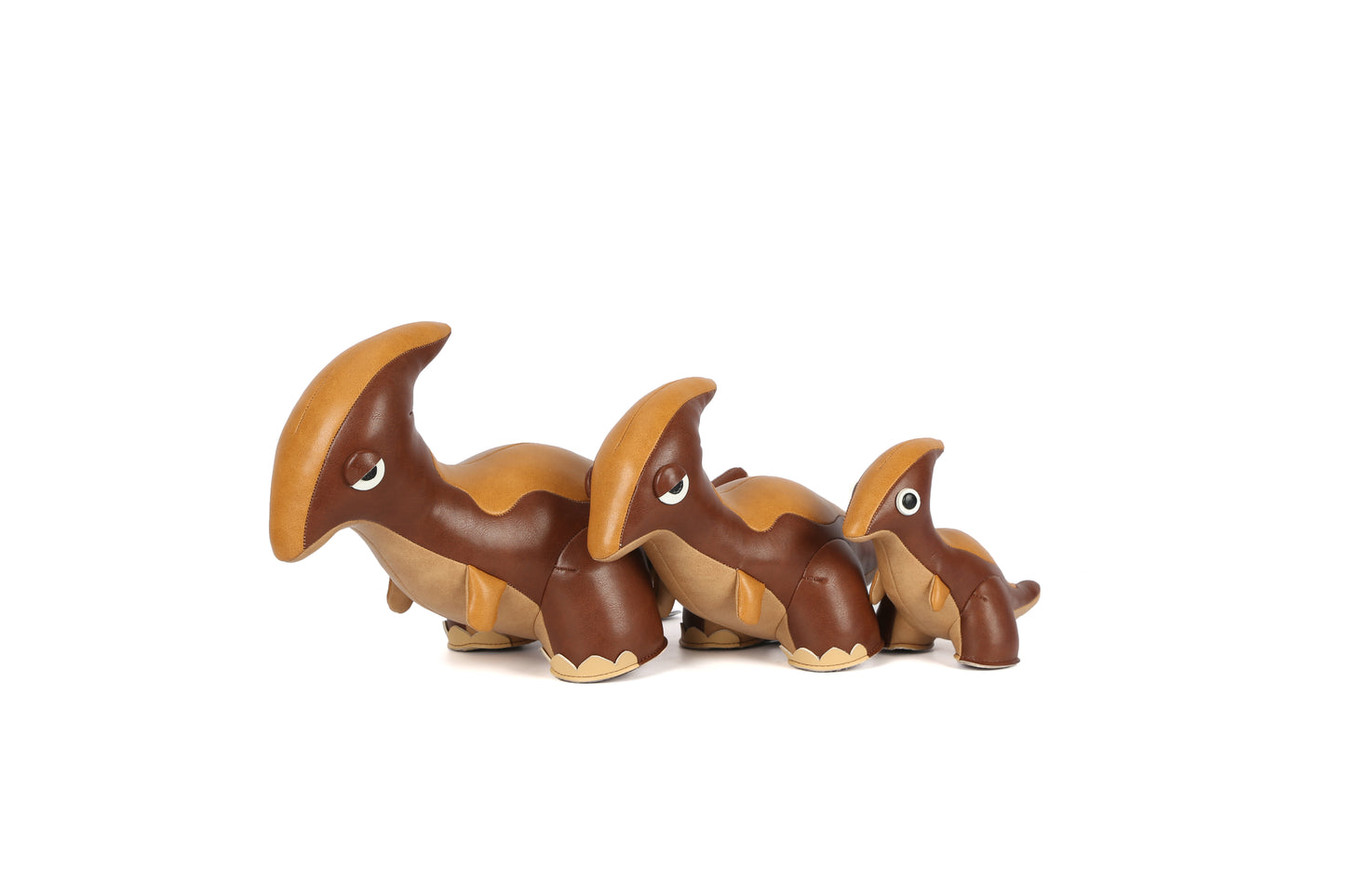 Parasaurolophus Leather Doll | Personalized Handmade Leather Accessories | Leather Crafts | SKY.LIN
