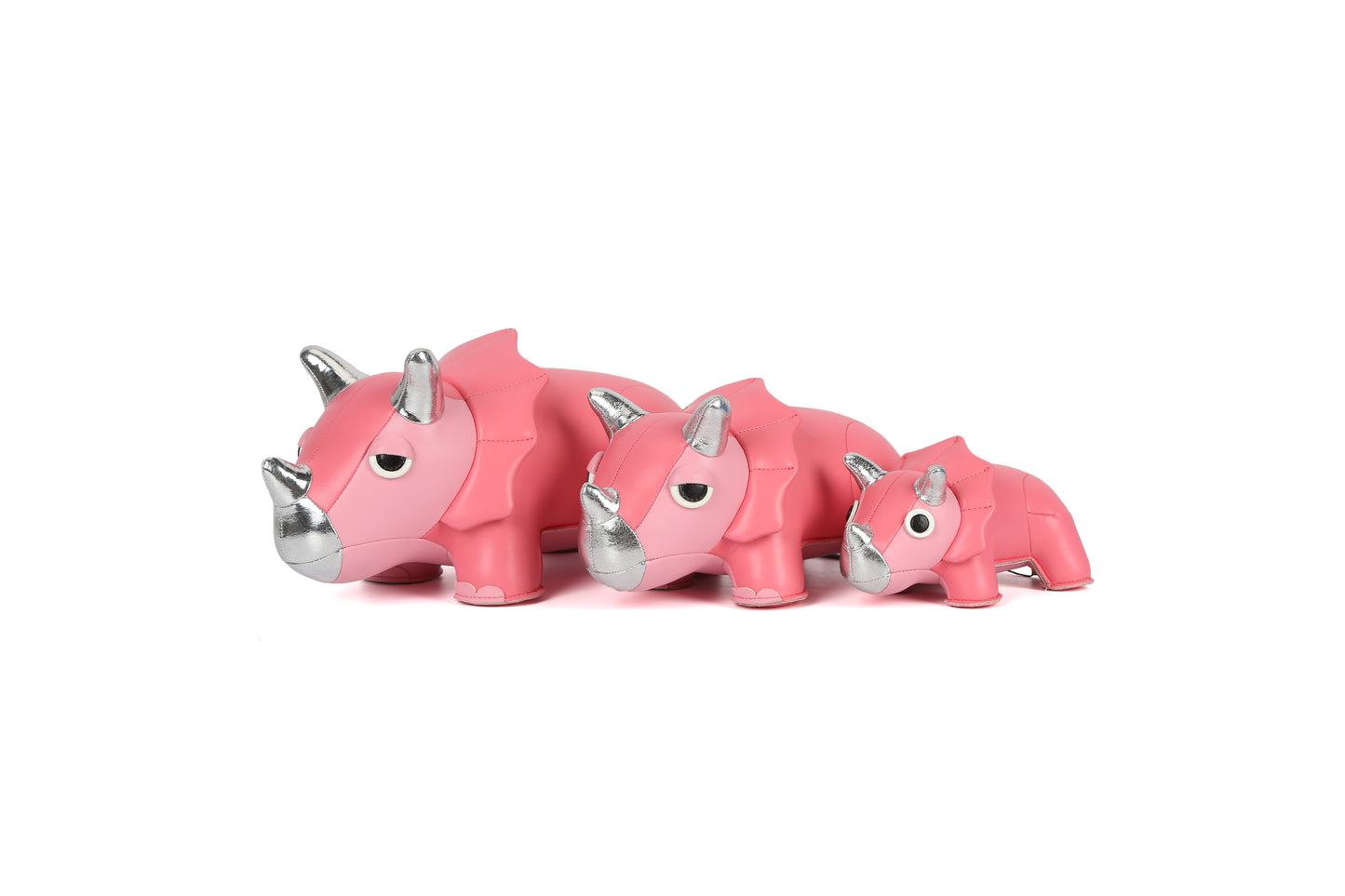 Triceratops Leather Doll | Personalized Handmade Leather Accessories | Leather Crafts | SKY.LIN