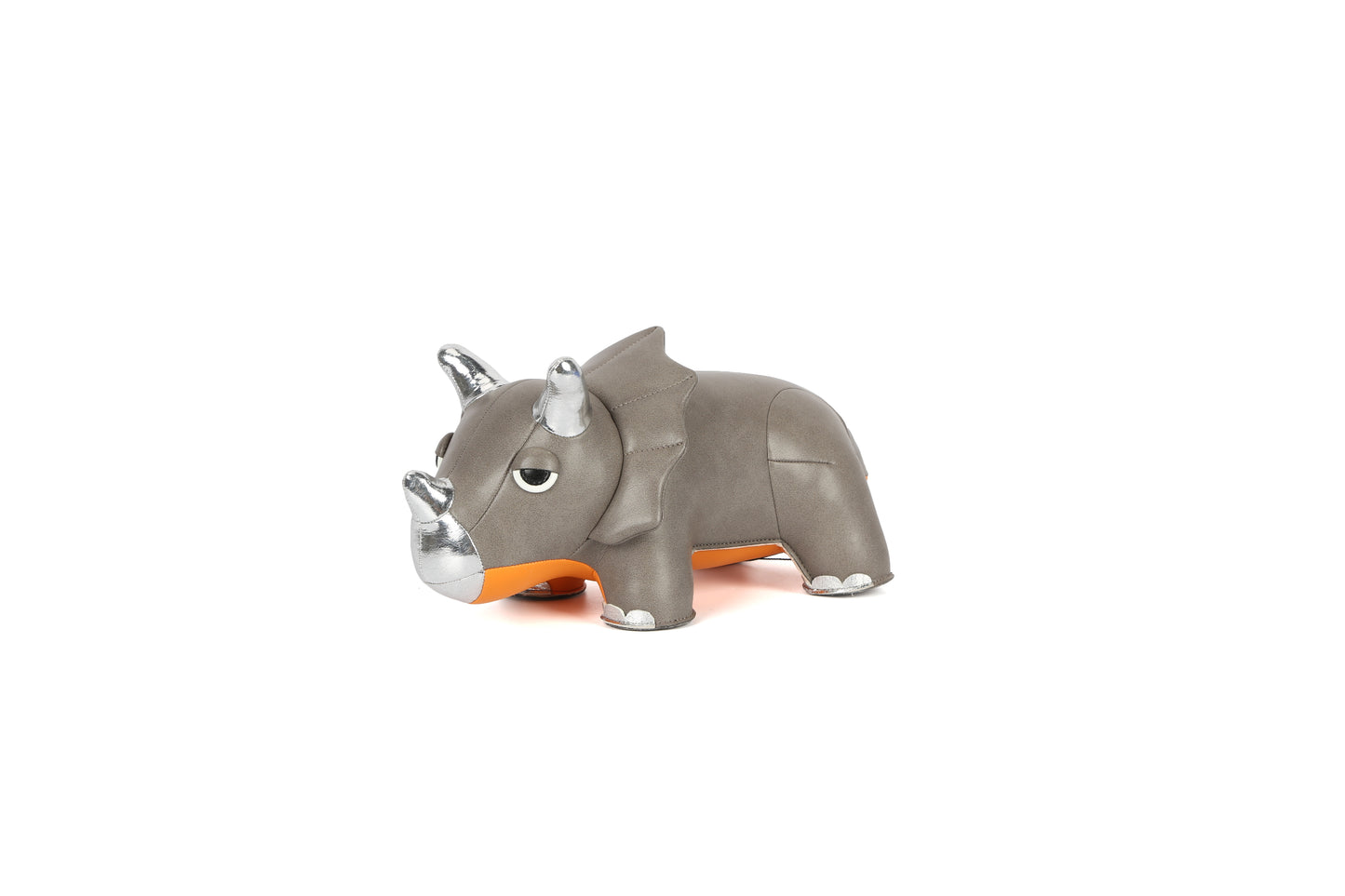 Triceratops Leather Doll | Personalized Handmade Leather Accessories | Leather Crafts | SKY.LIN