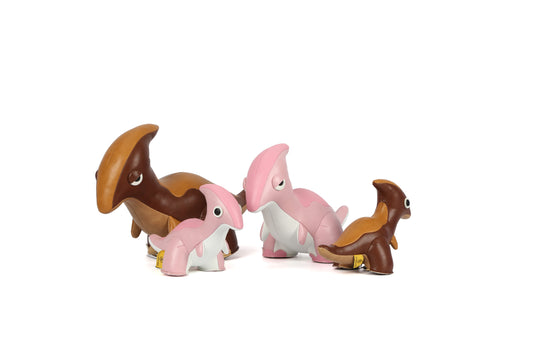 Parasaurolophus Leather Doll | Personalized Handmade Leather Accessories | Leather Crafts | SKY.LIN