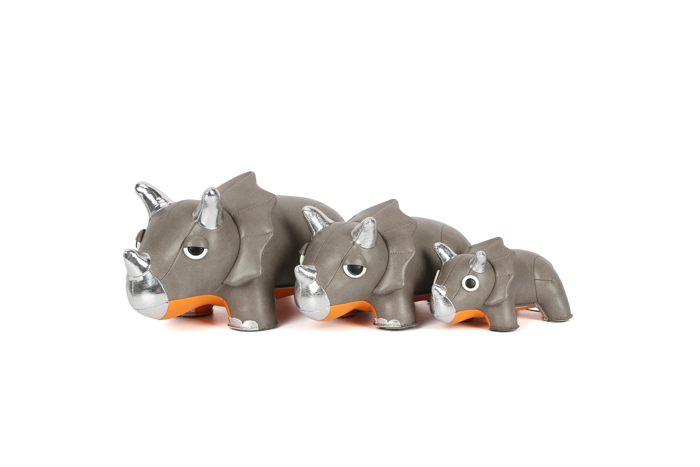 Triceratops Leather Doll | Personalized Handmade Leather Accessories | Leather Crafts | SKY.LIN
