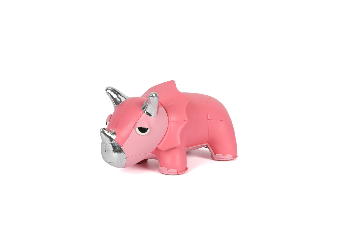 Triceratops Leather Doll | Personalized Handmade Leather Accessories | Leather Crafts | SKY.LIN