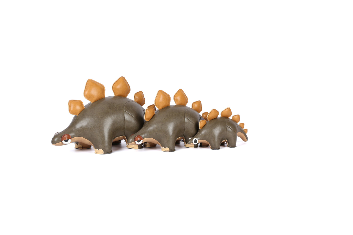 Stegosaurus Leather Doll | Personalized Handmade Leather Accessories | Leather Crafts | SKY.LIN