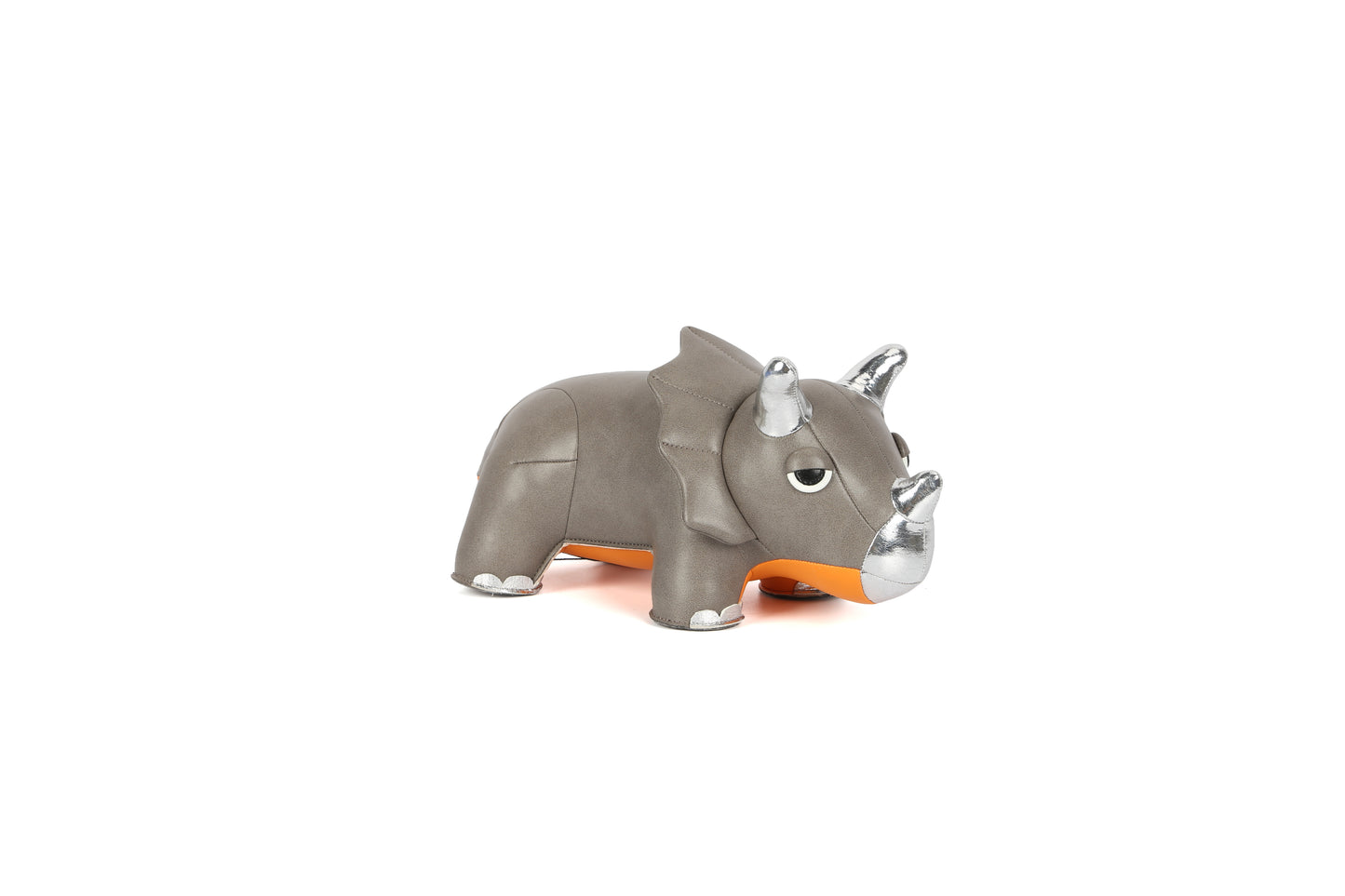 Triceratops Leather Doll | Personalized Handmade Leather Accessories | Leather Crafts | SKY.LIN