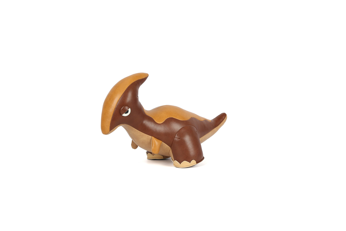 Parasaurolophus Leather Doll | Personalized Handmade Leather Accessories | Leather Crafts | SKY.LIN